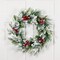 Northlight Flocked Calloway Fir with Berries Artificial Christmas Wreath - 24" - Unlit